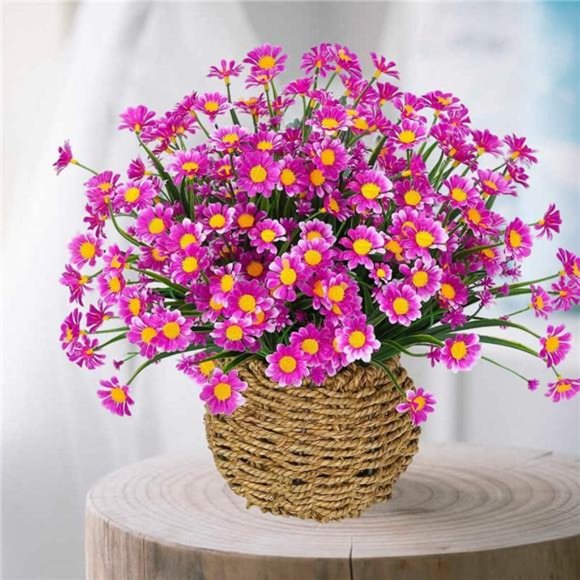 6Bundles Outdoor Artificial Daisies FakeFlowers UVResistant Shrubs,Faux Greenery - Picture 5 of 7